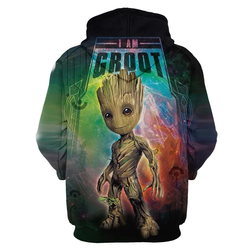 Galaxy Guardian Groot мужская толстовка с капюшоном, 3D принт, забавная Толстовка в стиле хип-хоп, уличный костюм, пуловер с капюшоном, Мужской Топ, Streetwea