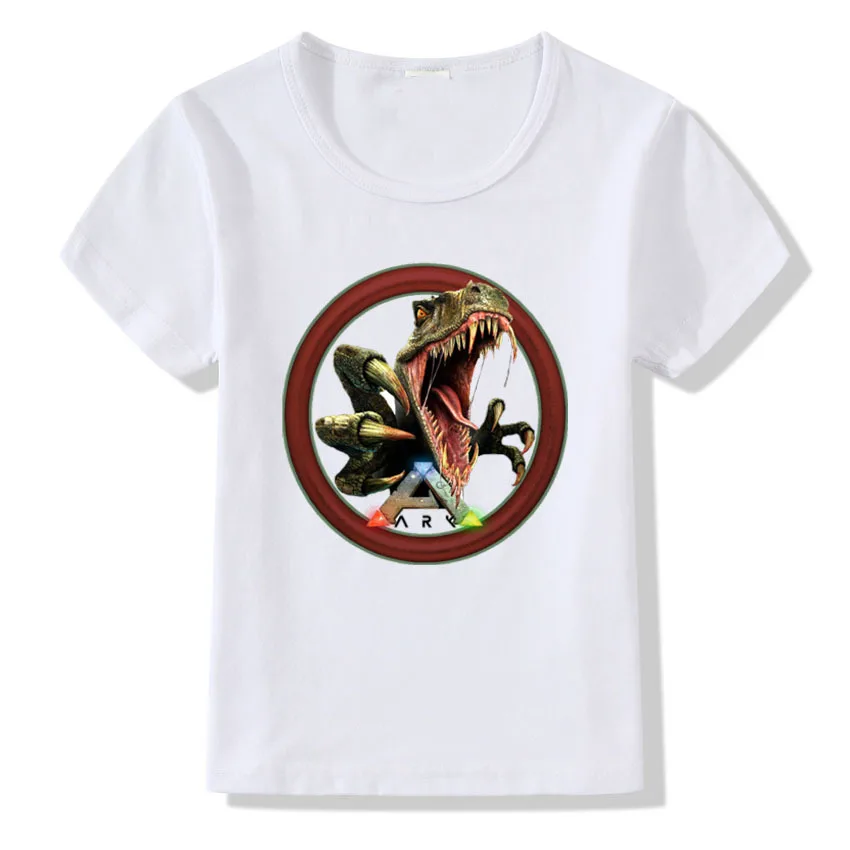 Футболка для детей крутая длинная футболка из Конга белая с круглым вырезом