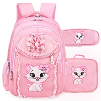 cute girls school bags children schoolbag orthopedic primary cartoon cat school backpack princess bagpack kids book bags mochila