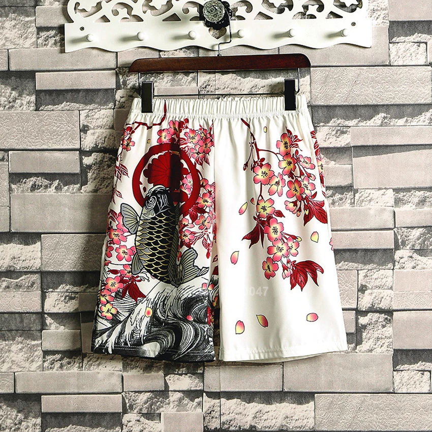 Японский традиционный стиль брюки самурайский кран 2020 Новые широкие уличная