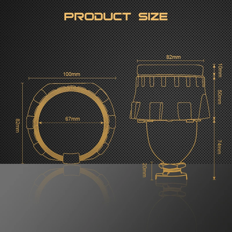 НОВЫЙ 2 5 дюймовых Биксеноновые дооснащения объектив проектора с глаза ангела в