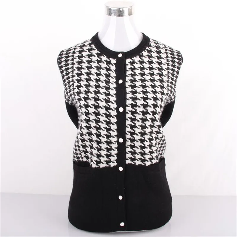 

100%cashmere jacquard thick knit women plaid cardigan sweater coat low Oneck large size M-6XL wholesale retail