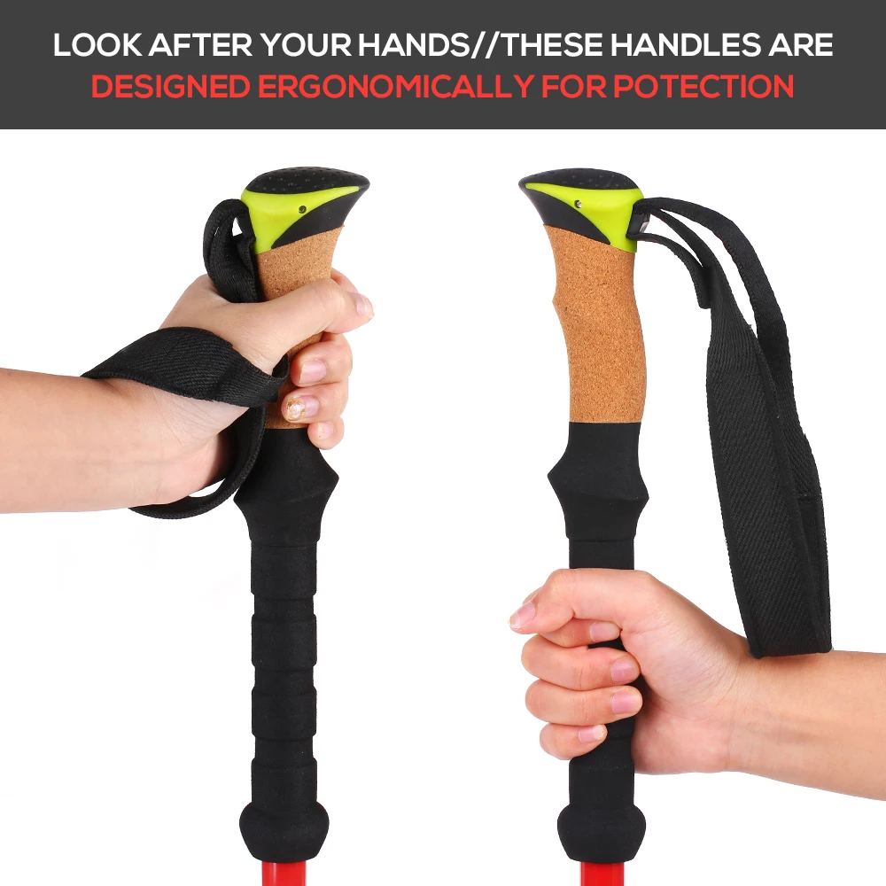 Походная палка Складная защита для ходьбы легкая походная треккинга кемпинга