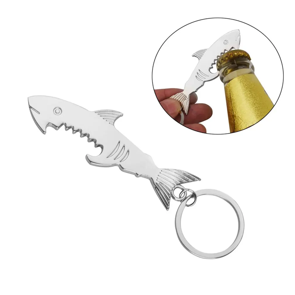 Форма акулы открывающийся пивной брелок гладкая поверхность открывалка для