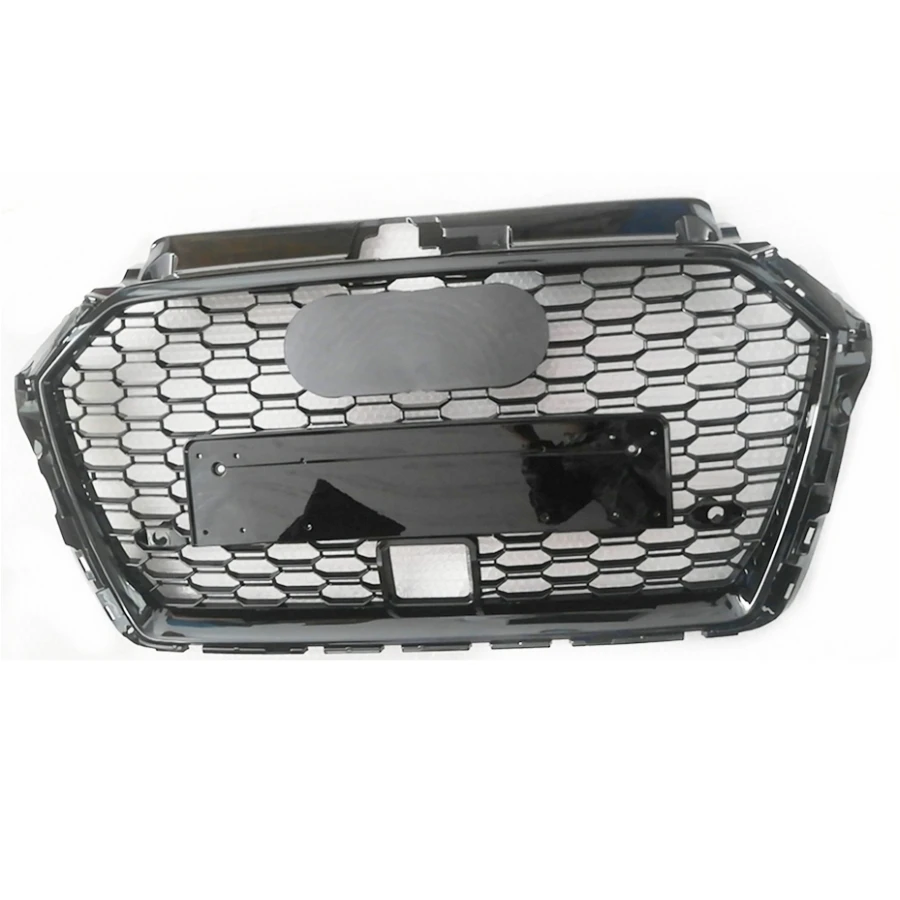 

Car Front Bumper Grill Center Grille With ACC Hole for Audi A3/S3 8V 2017 2018 2019 (Refit for RS3 Style)