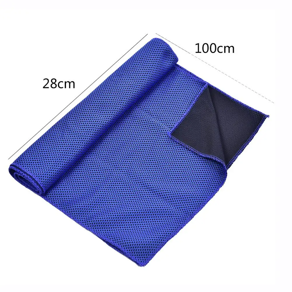 Новое летнее однотонное Сетчатое охлаждающее ледяное холодное полотенце для