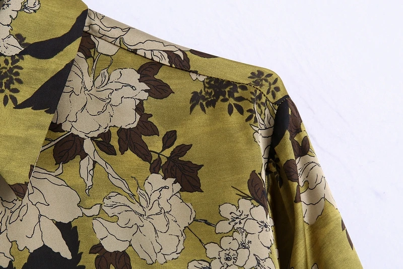 

Women Floral Shirt Spring 2021 New Fashion Full Sleeve Modern Lady Casual Blouse