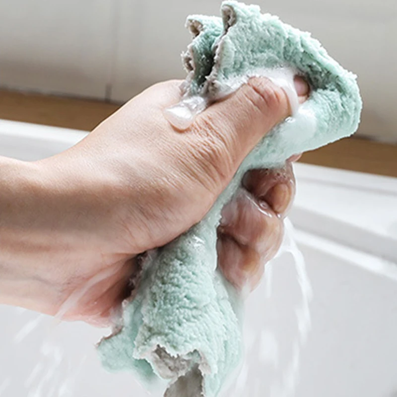 

Kitchen Anti grease wiping rags efficient Super Absorbent Microfiber Cleaning Cloth home washing dish kitchen Cleaning towel