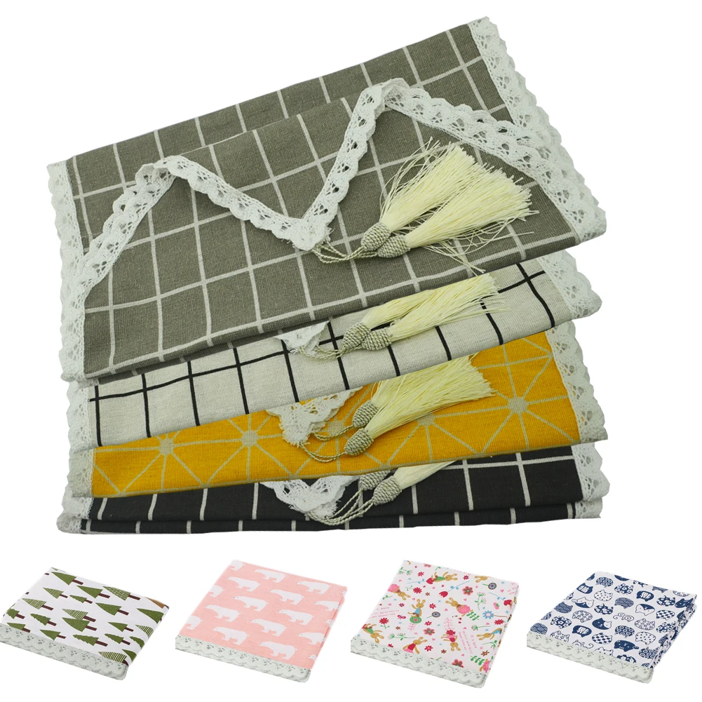 

33x150cm Printed Linen Cotton Table Runner Tassel Home Table Runners Christmas Wedding Dining Table Decor Kitchen Table Flag