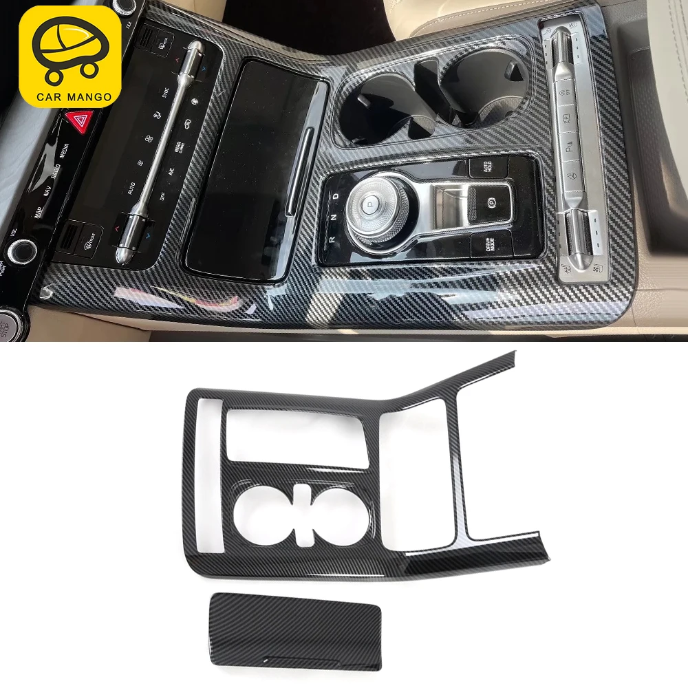 

For Kia Carnival 2020 2021 2022 Auto Car Accessories Gear Shift Panel Frame Trim Cover Sticker ABS Carbon Interior Decoration