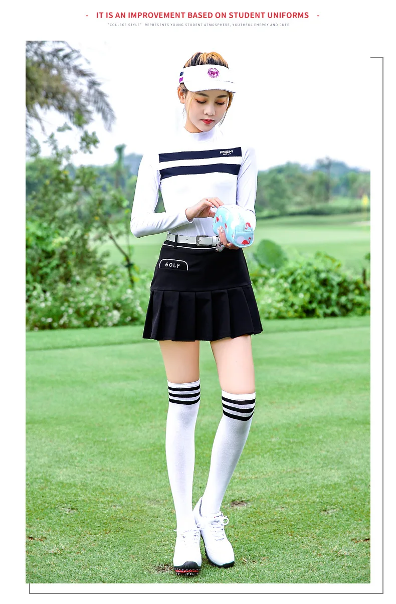 Women High Waist Skort Golf Skirt Summer Anti-Wrinkle Badminton Tennis Skirt Ladies Pleated Safety Skirts Shorts Sportswear