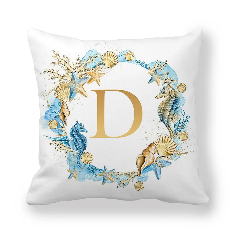 Английского алфавита белого цвета для подушек размером 45*45 см с буквами в