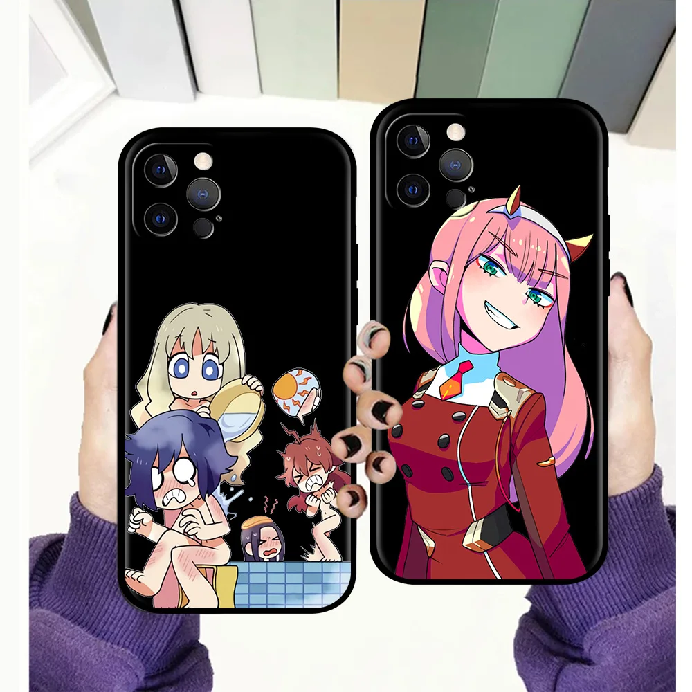 

Zero Two Darling In The Franxx Anime Phone Case For iPhone 11 12 13 Pro Max 7 8 Plus SE 2020 X XR XS Luxury Shell Silicone Cover