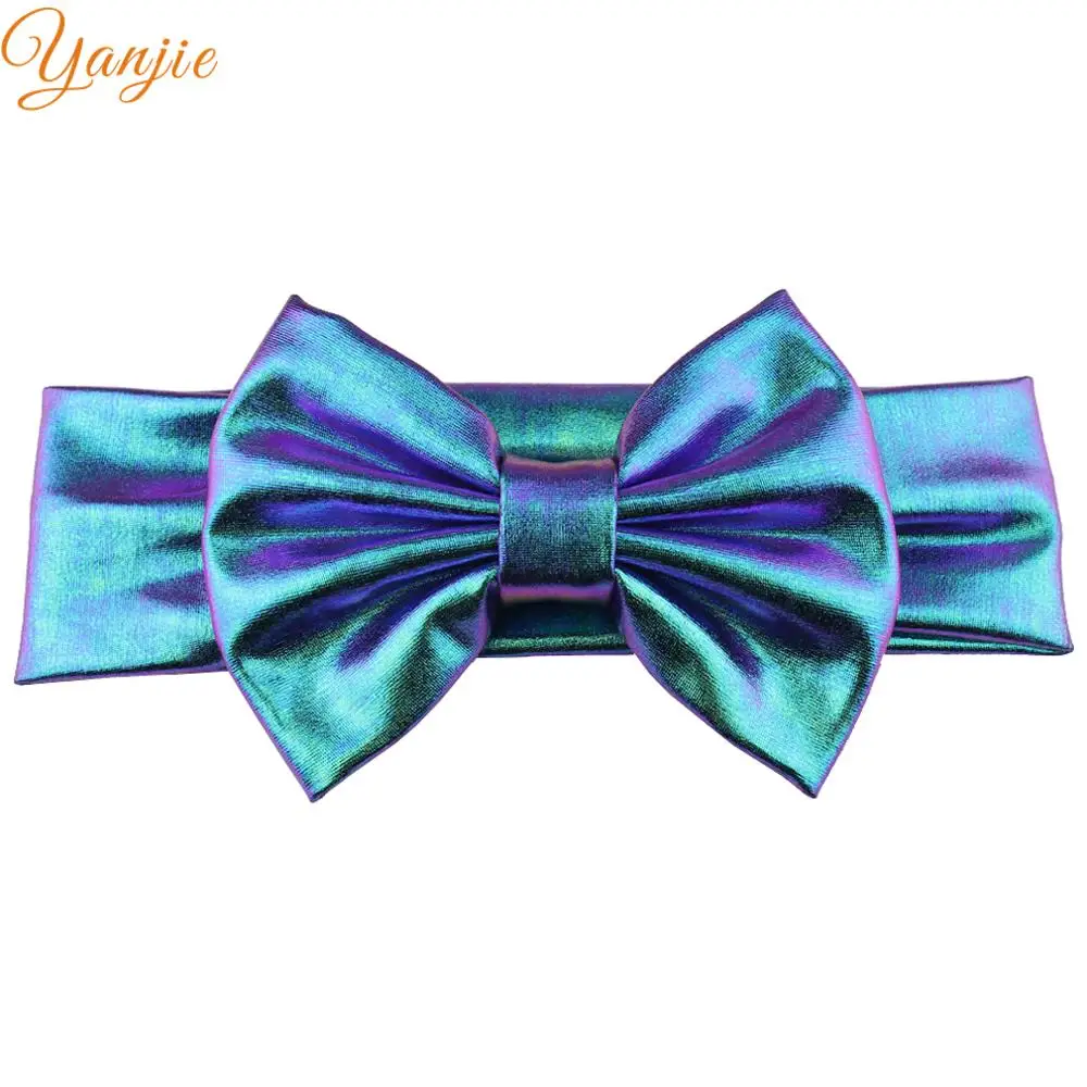" большой блеск металлический грязный лук оголовье hair bows девочек и малышей блестки лук ободки для девочки diy аксессуары для волос резинки для волос повязка на голову резинка провод повязки для девочек