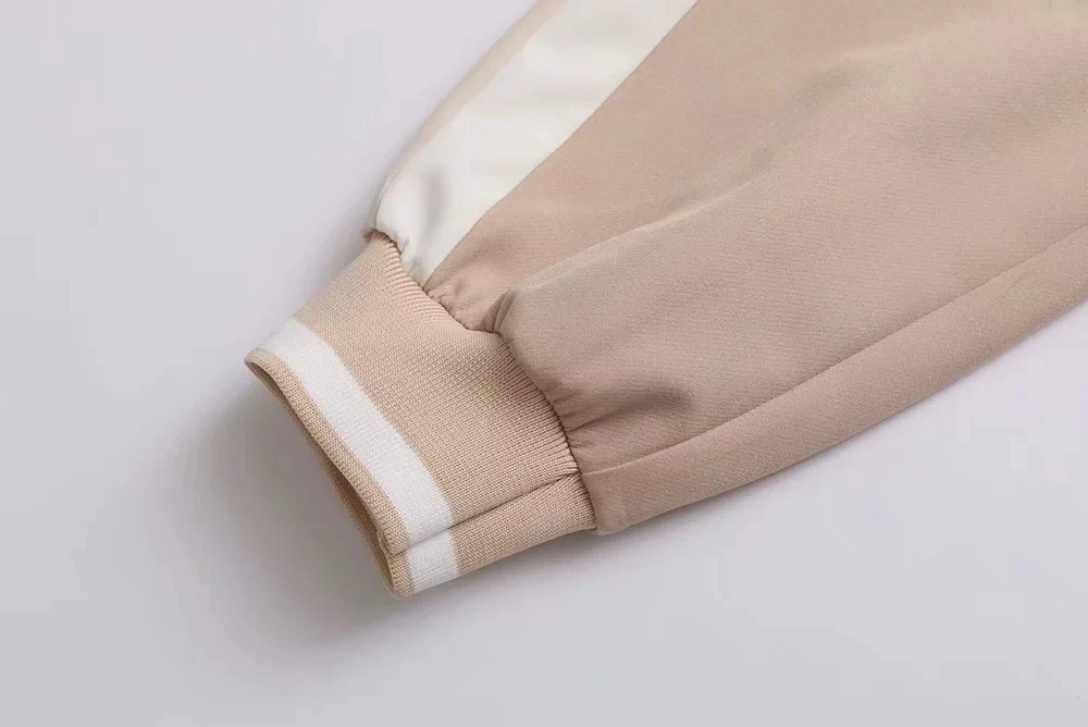 

Tracksuit for Women outfits Withered Two Piece Set Patchwork Different Color Hooded Jacket Pants Conjuntos 2 Pieces Plus Size