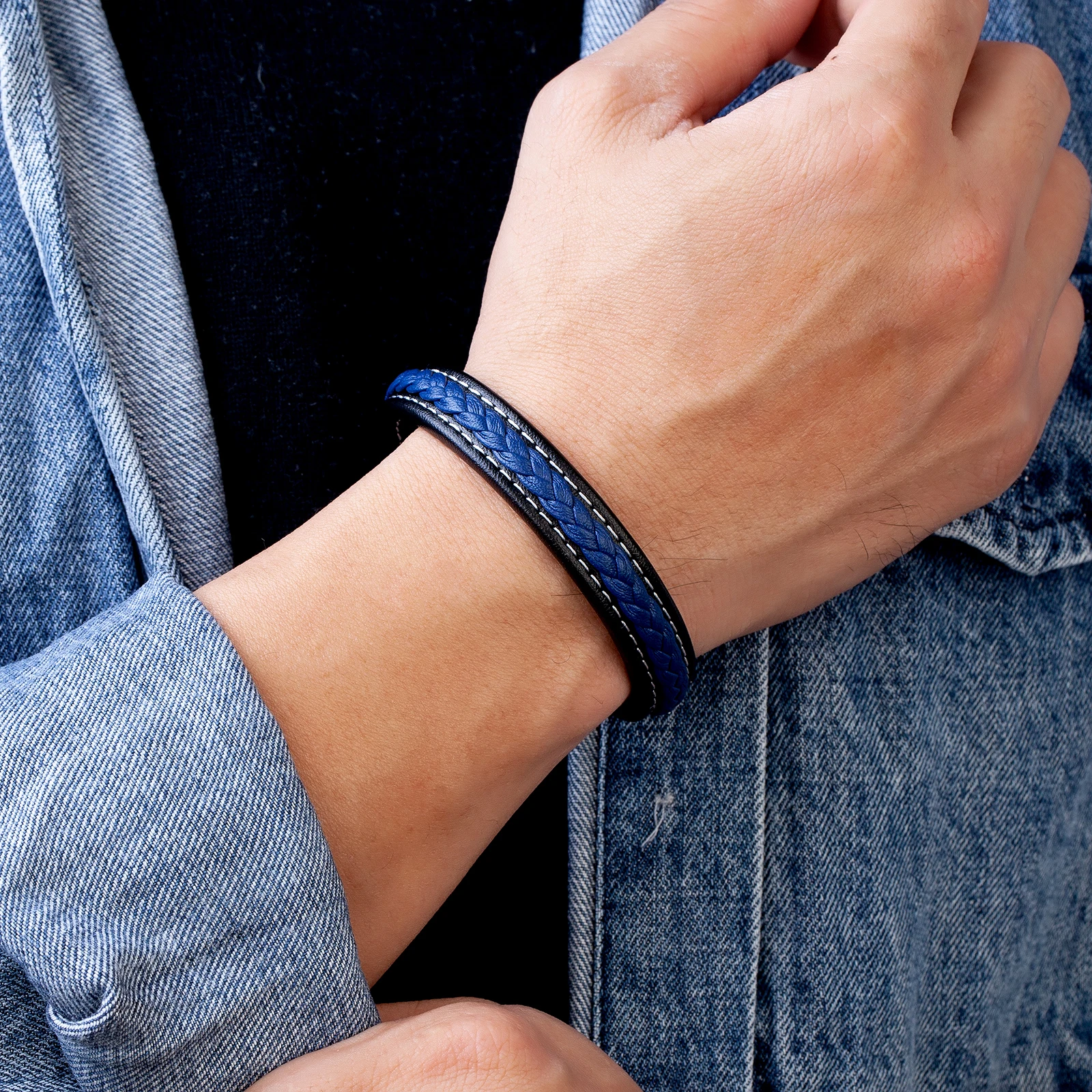 Браслеты из плетеной кожи для мужчин и женщин классическое Ювелирное Украшение с