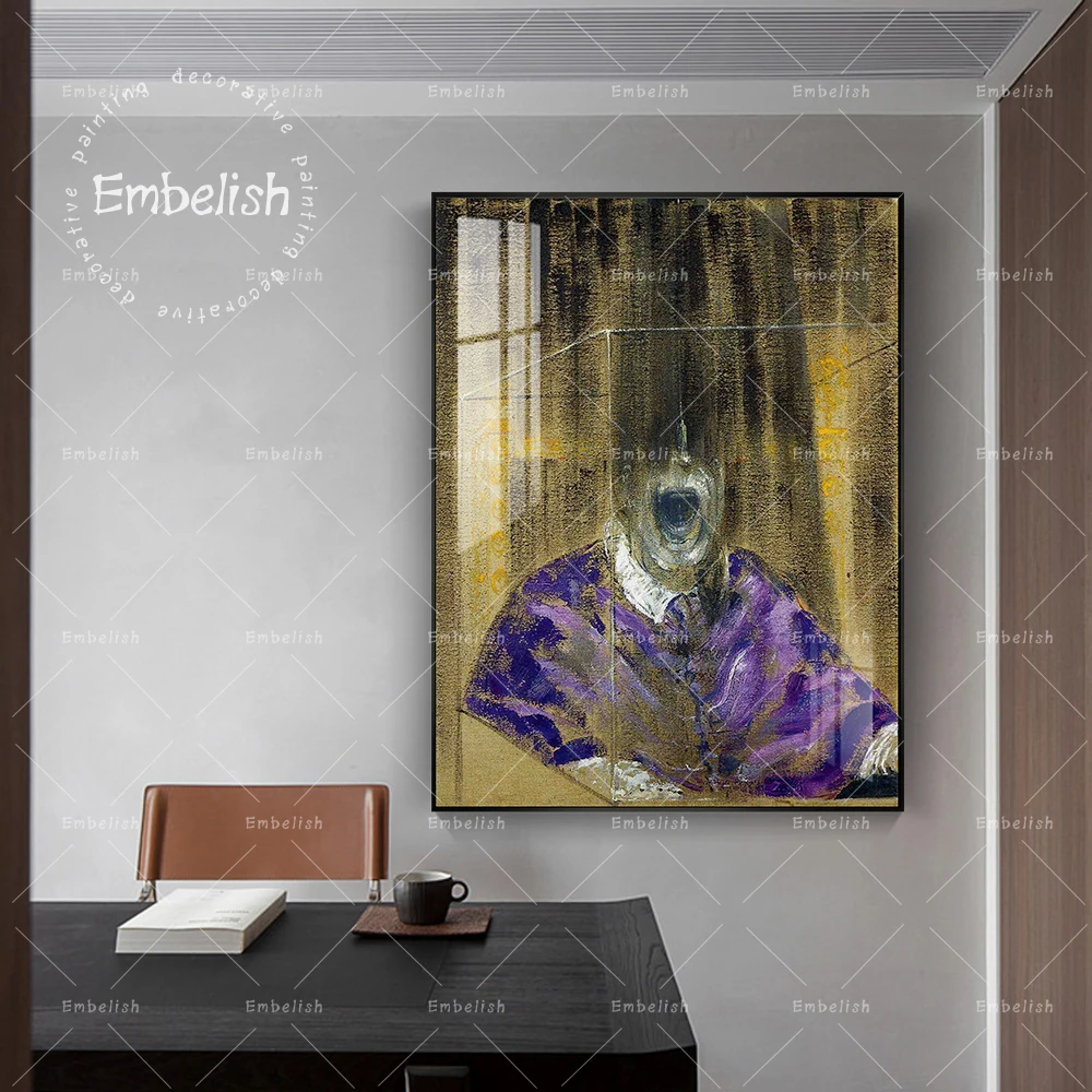 

Embelish 1 Pieces Shout Head By Francis Bacon Wall Art Pictures For Living Room Home Decor HD Canvas Painrings Bedeoom Posters