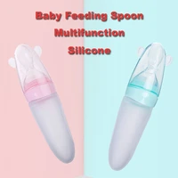 90ml baby spoon bottle feeder dropper silicone feeding spoon rice paste bottles squeeze spoon feeding bottle cup biberon cuchara