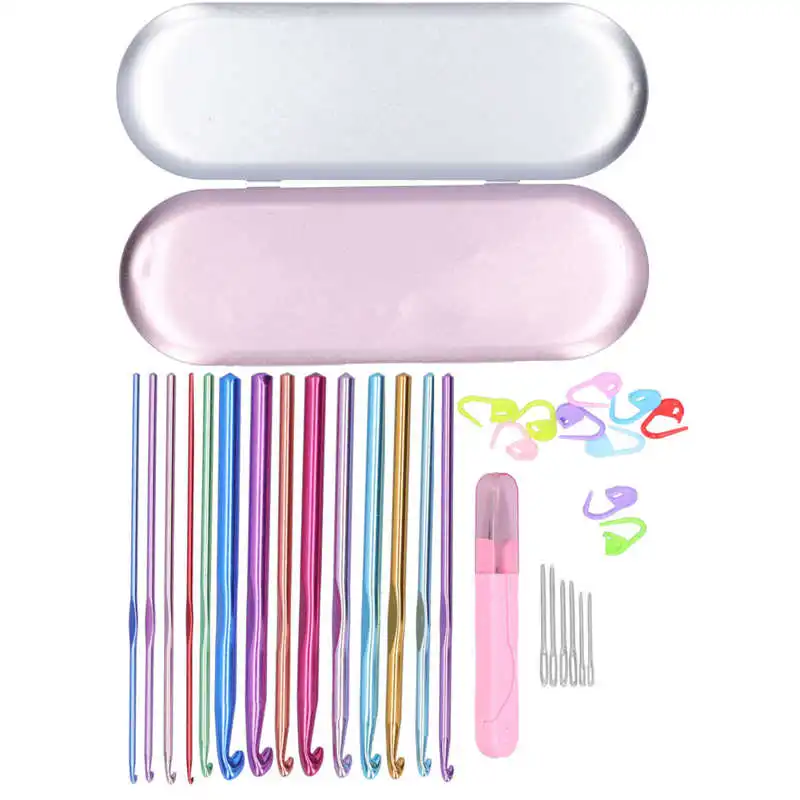 

Ткацкая игла вязальный инструмент для свитера, Удобный Крючок для вязания, Набор цветных глиноземных крючков для вязания