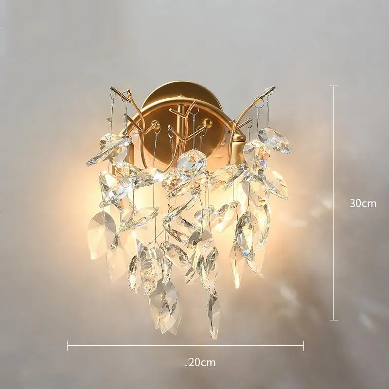 Современный хрустальный настенный светильник s для спальни ванной комнаты
