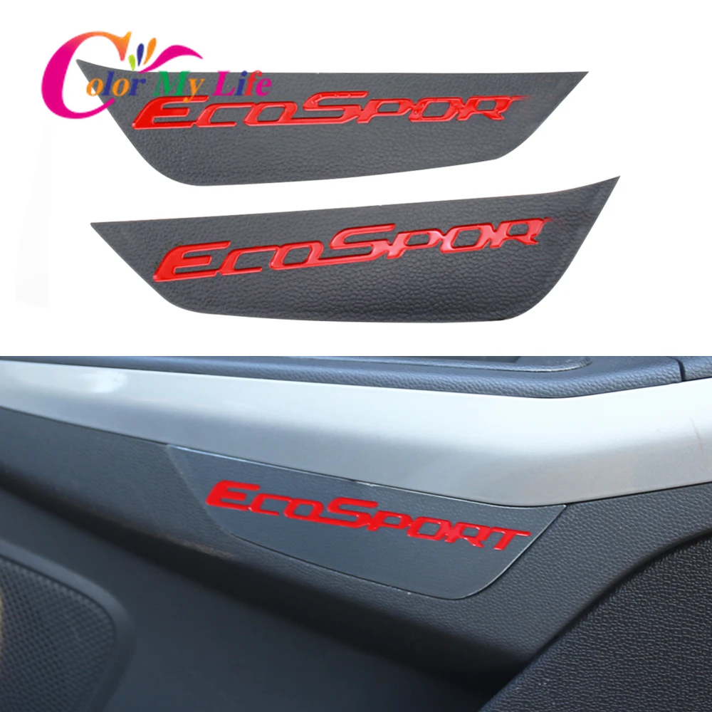 

2Pcs/Set Car ABS Door Storage Box Handle Container Boxes Case Baffle Strip for Ford Ecosport 2013 2014 2015 2016 2017