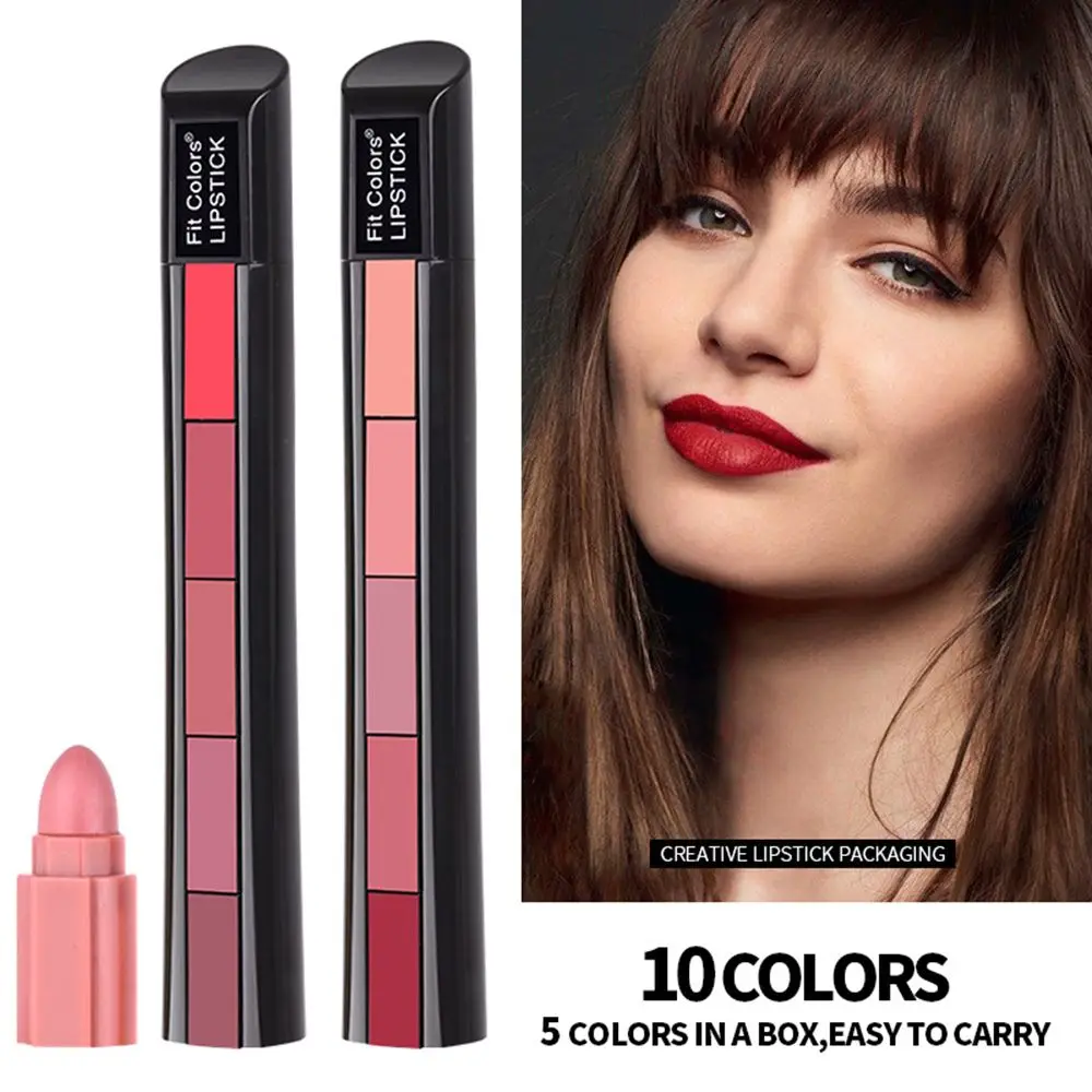 

Matte Velvet 5 Colors In Lipstick Non-Faded Waterproof Nude Long Lasting Butter Cream Texture Lip Stick Lip Makup Gifts