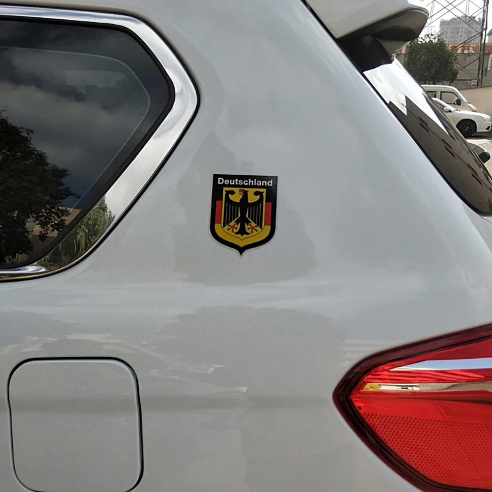 

10.5CM*8.4CM German Shield Deutschland Sticker Car Flag Decal Car Sticker Cover Scratches Waterproof