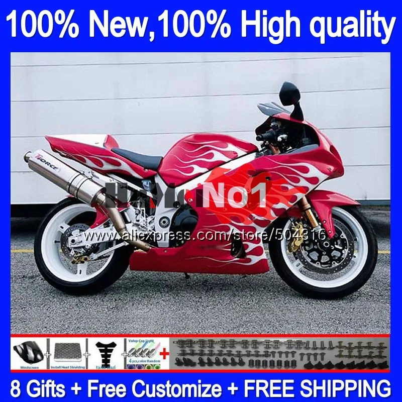 

Body For SUZUKI GSX-R1000 GSXR1000 1000CC 2000 2001 2002 19MC.151 Red&flames GSXR-1000 K2 GSX R1000 GSXR 1000 00 01 02 Fairing