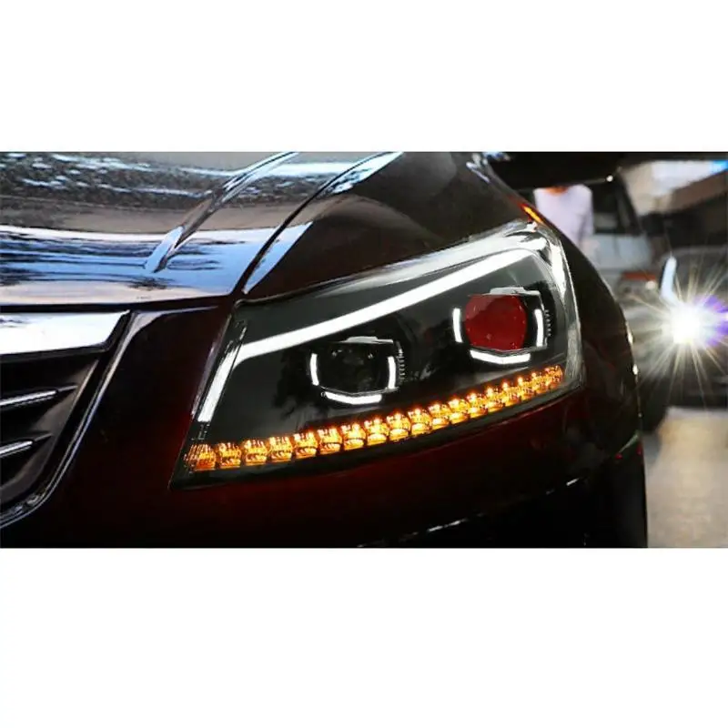 Наружные Drl Luces Assessoires Neblineros Led Para Авто Cob дневные ходовые фары автомобильные фары в сборе 08 для Honda Accord