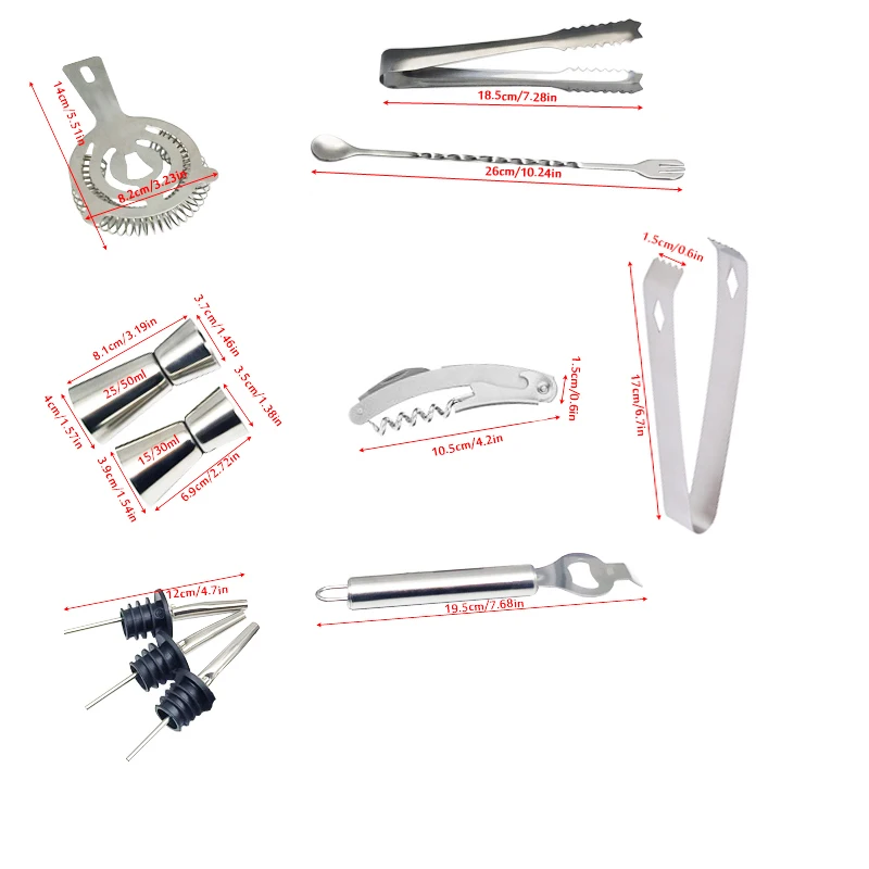 Шейкер для коктейлей из нержавеющей стали барный инструмент с ситечком носики