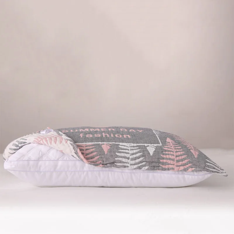 Наволочка из 100% хлопка шесть слоев Марли подушка для взрослых уплотненные