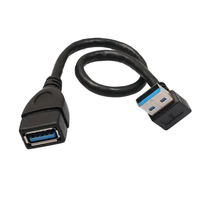 USB 3 0 правый угол 270 градусов удлинитель Кабель адаптер Папа мама шнур 20 см|Кабели