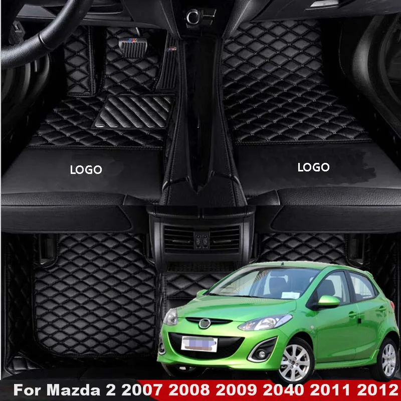 

Автомобильные коврики для Mazda 2 2007 2008 2009 2010 2011 2012 2013 2014 2015, автомобильный коврик, аксессуары для интерьера, кожаные коврики, украшение