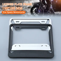 carbon fibe car license plate holder frame for spain motorcycle license number plate stainless steel 195188 mm