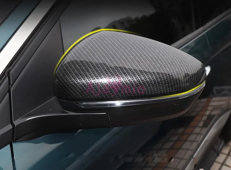 

For Peugeot 5008 3008 GT 2017 2018 Carbon Fiber Color Side Mirror Overlay Rear View Cover Trim Car Styling Accessories