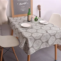 creative retro flower printd tablecloth rectangular cotton linen refrigerator table cloth cover wedding party home decor
