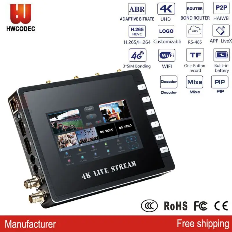 Новинка 2021 K21 3 Sim-карты склеивающий маршрутизатор 4G 3G Multilink WIFI SDI HDMI микшер