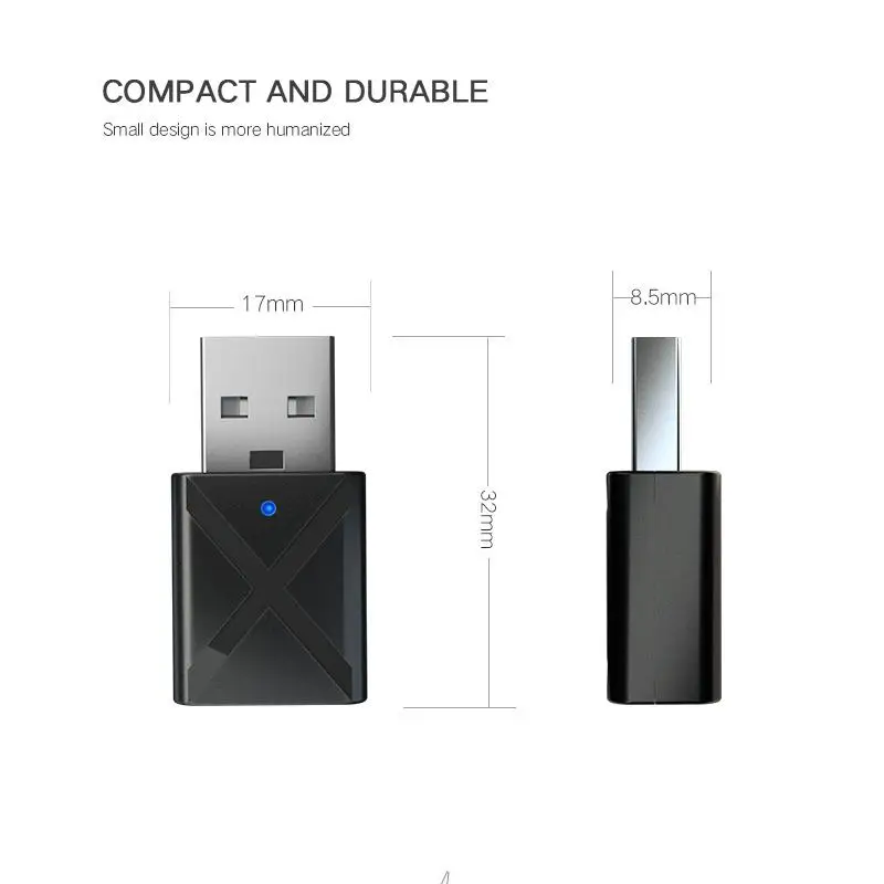 

Newest Mini Bluetooth V5.0 Transmitter Receiver 3.5mm AUX Stereo Wireless Bluetooth Adapter For Car Music For TV