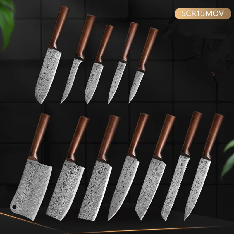 Нож из дамасской стали в виде рыбной кости шеф-повар кухонный острый резец