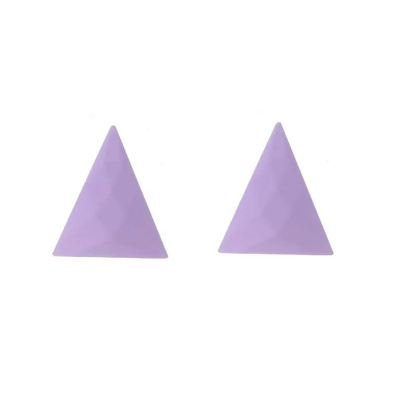 

New Earring for Women Needle Fashion Jewelry Earrings Fairy Purple Round Resin Enamel Square Stud Earring Fashion Jewelry 2020