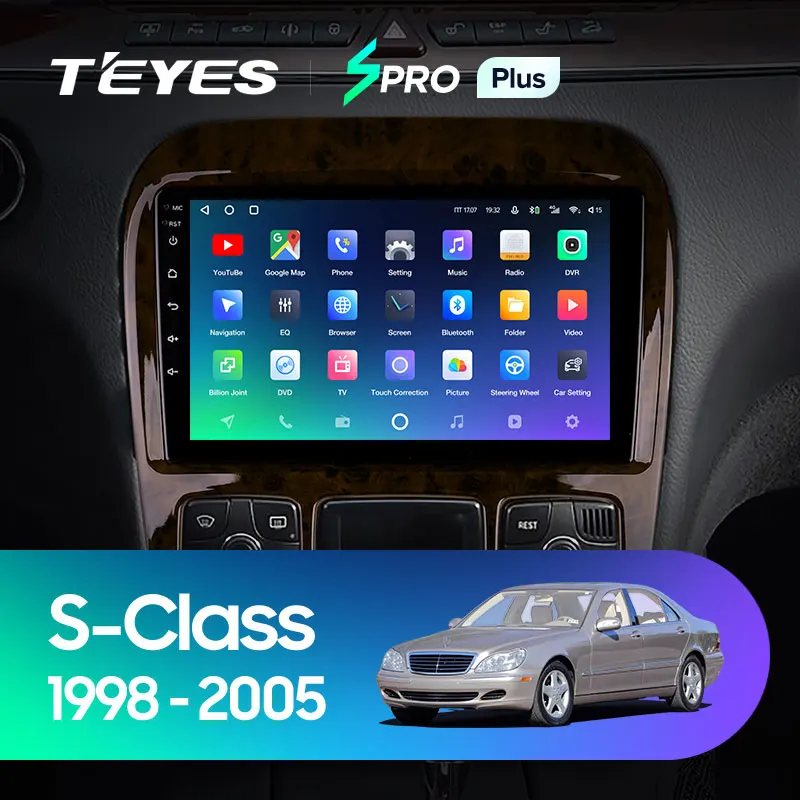 TEYES SPRO Plus Штатная магнитола For Мерседес S-класс Mercedes Benz S-Class S Class W220 VV220 1998 - 2005 Android 10