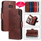 Кожаный чехол-книжка для A3 A310 A3 2017 A510 A520 A6 2018 A8 Plus A750 9 отделений для Карт Подставка кошелек держатель Мягкий Роскошный