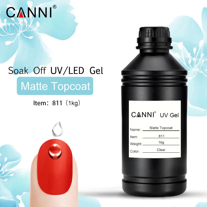 CANNI закаленное топовое покрытие без протирания гель 1 кг сырье светодиодный Яркий