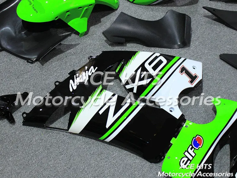 Мотоциклетный обтекатель abs, пригодный для kawasaki Ninja ZX6R 599 636 2005 2006 корпусные детали пресс-форм черный ACEKITS Магазин № 0178