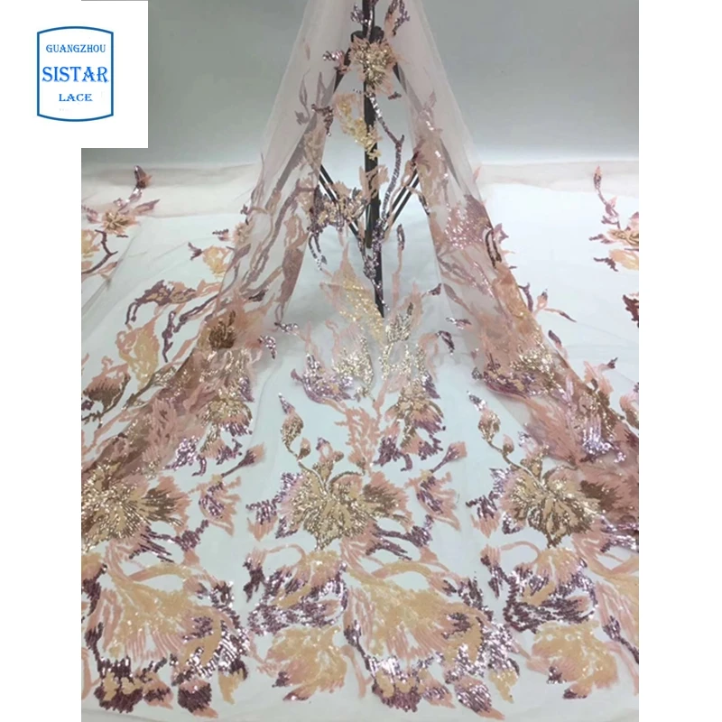 Бордовый нигерийский кружевной ткани 2020 Высокое качество Африканский