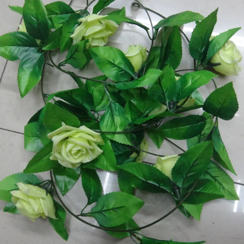 Имитация цветка розы лоза Свадебные украшения цветок искусственный из ротанга