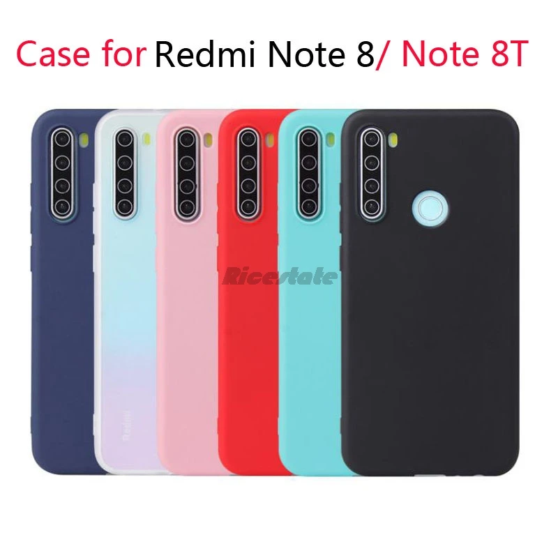 Чехол для Xiaomi Redmi Note 8 8T яркие цвета мягкий силиконовый чехол из ТПУ Note8 Матовые