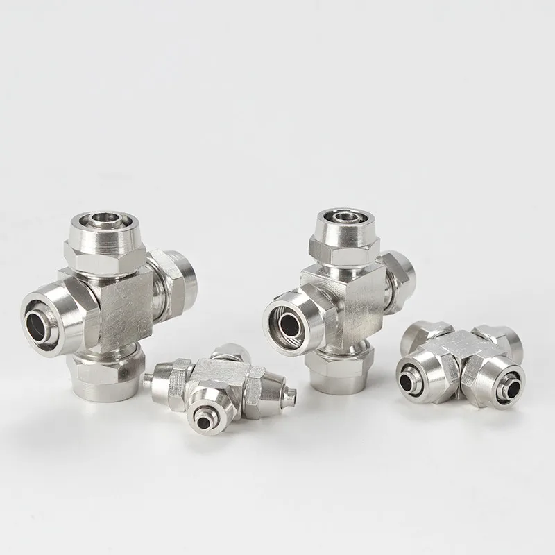 Быстрый Поворотный соединитель PZA-6/8/10/12 медный пневматический крестообразный