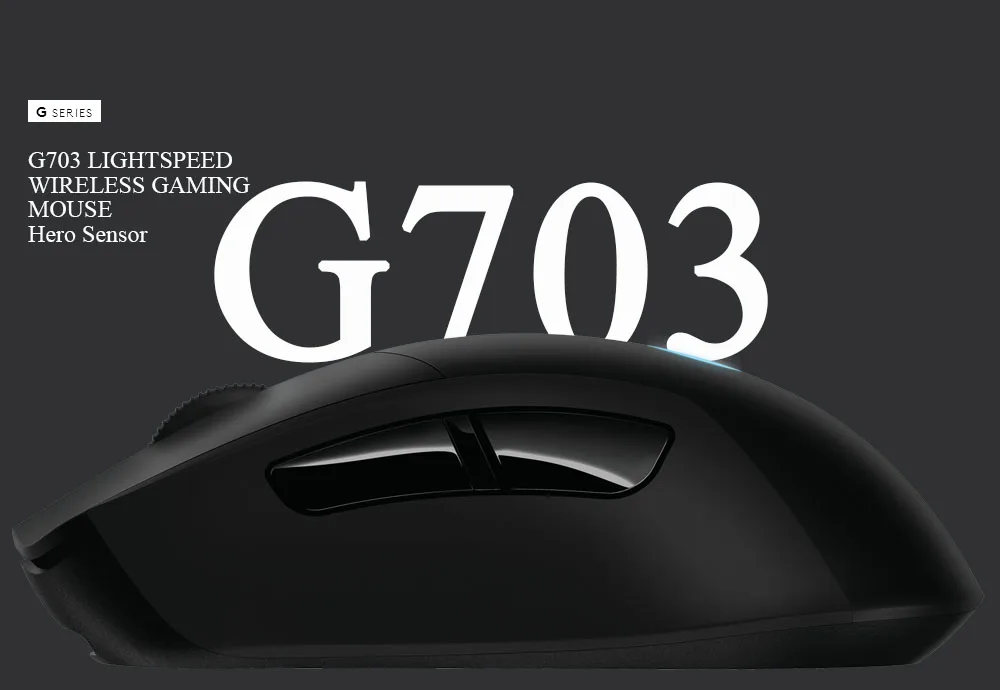 Беспроводная игровая мышь gitech G703 hero LIGHTSPEED 16000 dpi hero sensor для Беспроводная оптическая мышь геймера