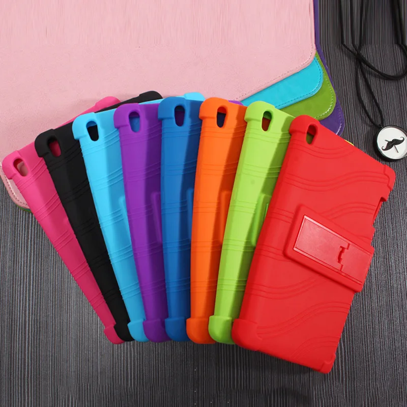 

Противоударный Противоскользящий чехол для планшета Lenovo P8 Tab3 8 Plus 8703F 8703N, мягкий силиконовый чехол с подставкой для Lenovo